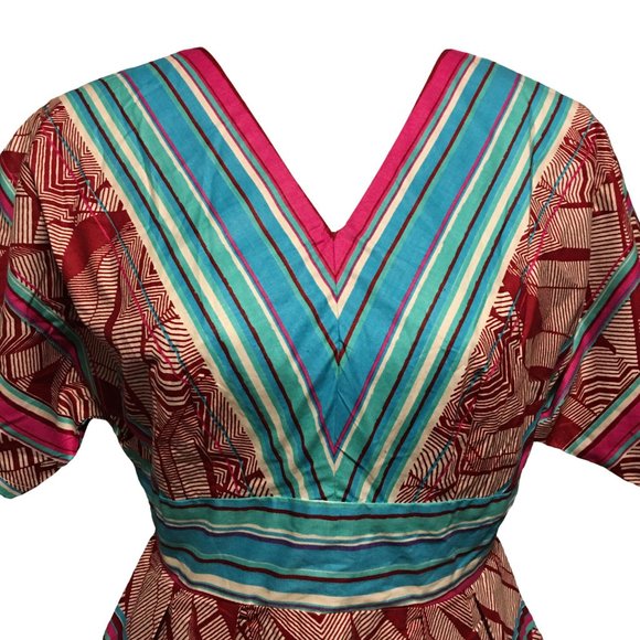 Woodin West African Wax Print Dress - NWT - Picture 3 of 7